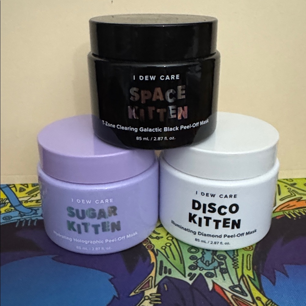 I Dew Care Face Mask Trio - Black, Purple, White